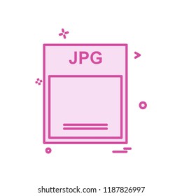 Jpg icon design vector