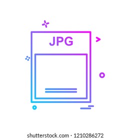 Jpg icon design vector