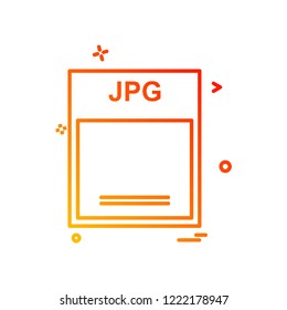 Jpg icon design vector