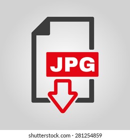 The JPG icon. File format symbol. Flat Vector illustration