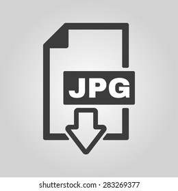 The JPG icon. File format symbol. Flat Vector illustration