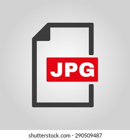 The JPG icon. File format symbol. Flat Vector illustration
