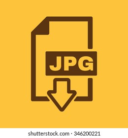 The JPG icon. File format symbol. Flat Vector illustration