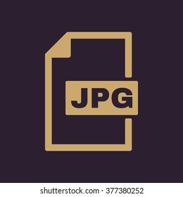 The JPG icon. File format symbol. Flat Vector illustration