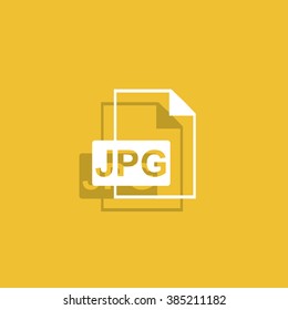 Jpg icon file vector. Flat design style eps 10