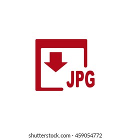 JPG Icon, flat design style