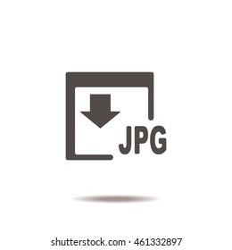 JPG Icon, flat design style