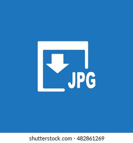 JPG Icon, flat design style