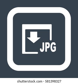 JPG Icon, flat design style