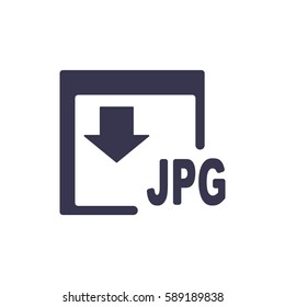 JPG Icon, flat design style