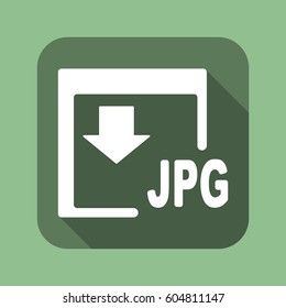 JPG Icon, flat design style