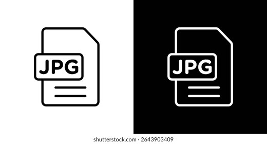 Ícone Jpg Vetor gráfico definido para design de interface do usuário