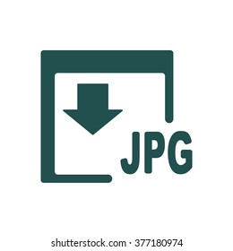 JPG Icon  isolated vector flat design
