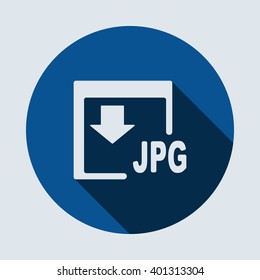 JPG Icon isolated vector flat design