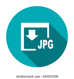 JPG Icon  isolated vector flat design