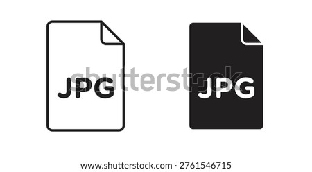 Jpg icon in line design. Editable stroke icon.
