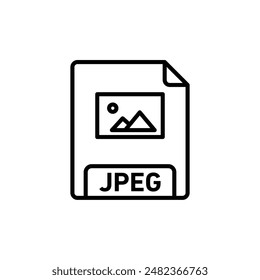 JPG Icon Set Digital Image Format Illustrations for Technology and Photography