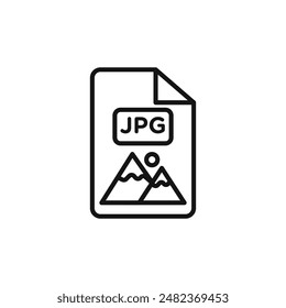 JPG Icon Set Digital Image Format Illustrations for Technology and Photography Projects