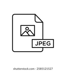 Jpg icon. simple thin line vector icon