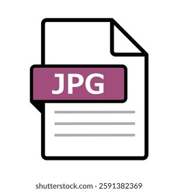 JPG icon, simple vector illustration