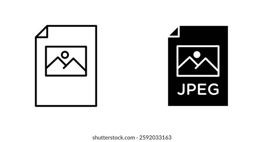 Jpg icon symbol collection on white background.