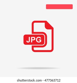 Jpg icon. Vector concept illustration for design.