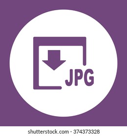 JPG Icon vector flat design