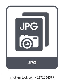jpg icon vector on white background, jpg trendy filled icons from File type collection, jpg simple element illustration