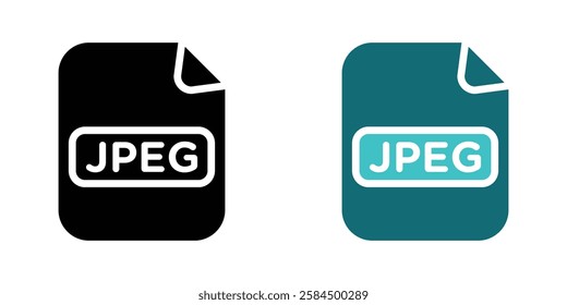 Jpg icons pack in black and colored version