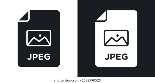 Jpg icons set vectors black and colored style