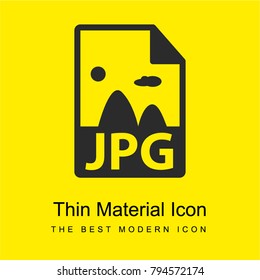 JPG image file format bright yellow material minimal icon or logo design