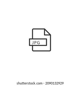 jpg images line icon, outline vector sign, pixel perfect icon