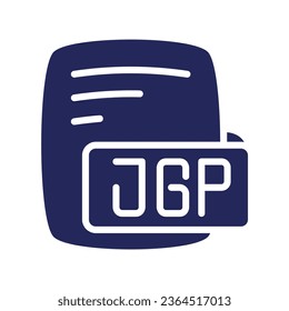 Jpg Jpeg Joint Photographic Experts Group Glyph Filled Style Icon