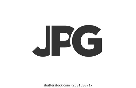 Plantilla de diseño de logotipo JPG con texto en negrita fuerte y moderno. Logotipo de Vector inicial basado en tipografía simple y mínima. Identidad de empresa de moda ideal para la presencia de la marca de las empresas.