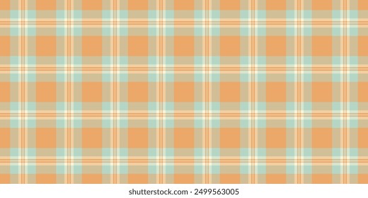 Jpg plaid seamless tartan, unique check background textile. Improvement texture vector pattern fabric in light and orange color.