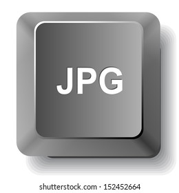 Jpg. Vector computer key.