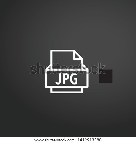 Jpg vector icon. Jpg concept stroke symbol design. Thin graphic elements vector illustration, outline pattern for your web site design, logo, UI. EPS 10.