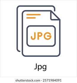 Jpg Vector icon stock illustration