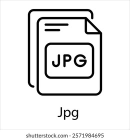 Jpg Vector icon stock illustration