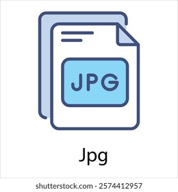 Jpg Vector icon stock illustration