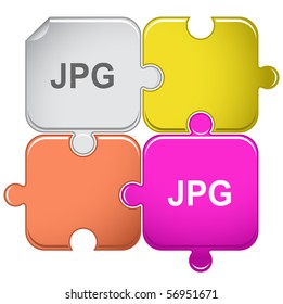 Jpg. Vector puzzle.