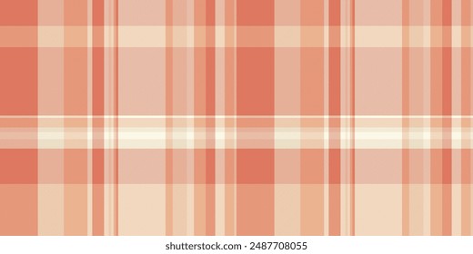 Jpg vector textile background, customize texture pattern check. Style plaid seamless tartan fabric in red and orange color.