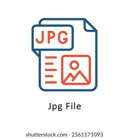 Jpg Vector Two Color Icon. Eps file 10