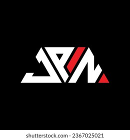 JPN triangle letter logo design with triangle shape. JPN triangle logo design monogram. JPN triangle vector logo template with red color. JPN triangular logo Simple, Elegant, and Luxurious design.