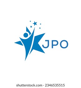 JPO Letter logo white background .JPO Business finance logo design vector image in illustrator .JPO letter logo design for entrepreneur and business.

