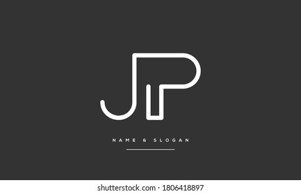 JP,PJ ,J ,P  Abstract Letters Logo Monogram