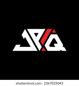 Diseño del logotipo de la letra triangular JPQ con forma triangular. Monograma de diseño del logotipo del triángulo JPQ. Plantilla de logotipo vectorial de triángulo JPQ con color rojo. Logo triangular JPQ Diseño sencillo, elegante y lujoso.