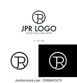 JPR logo design minimal concept 