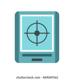 JPS navigator icon in flat style isolated on white background. Navigation symbol