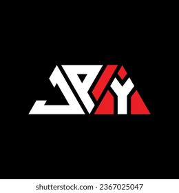 JPY triangle letter logo design with triangle shape. JPY triangle logo design monogram. JPY triangle vector logo template with red color. JPY triangular logo Simple, Elegant, and Luxurious design.